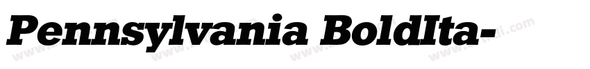 Pennsylvania BoldIta字体转换